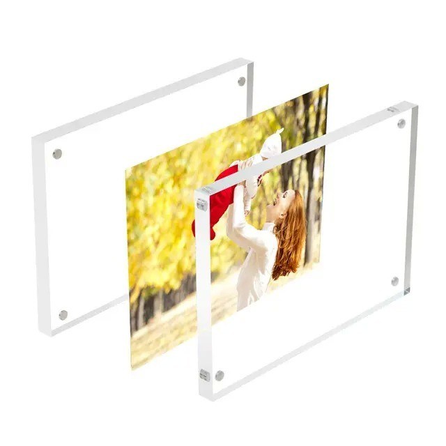 Digital Printing Clear Glass Picture Decoration Frame Double Sided For Still Life Decor